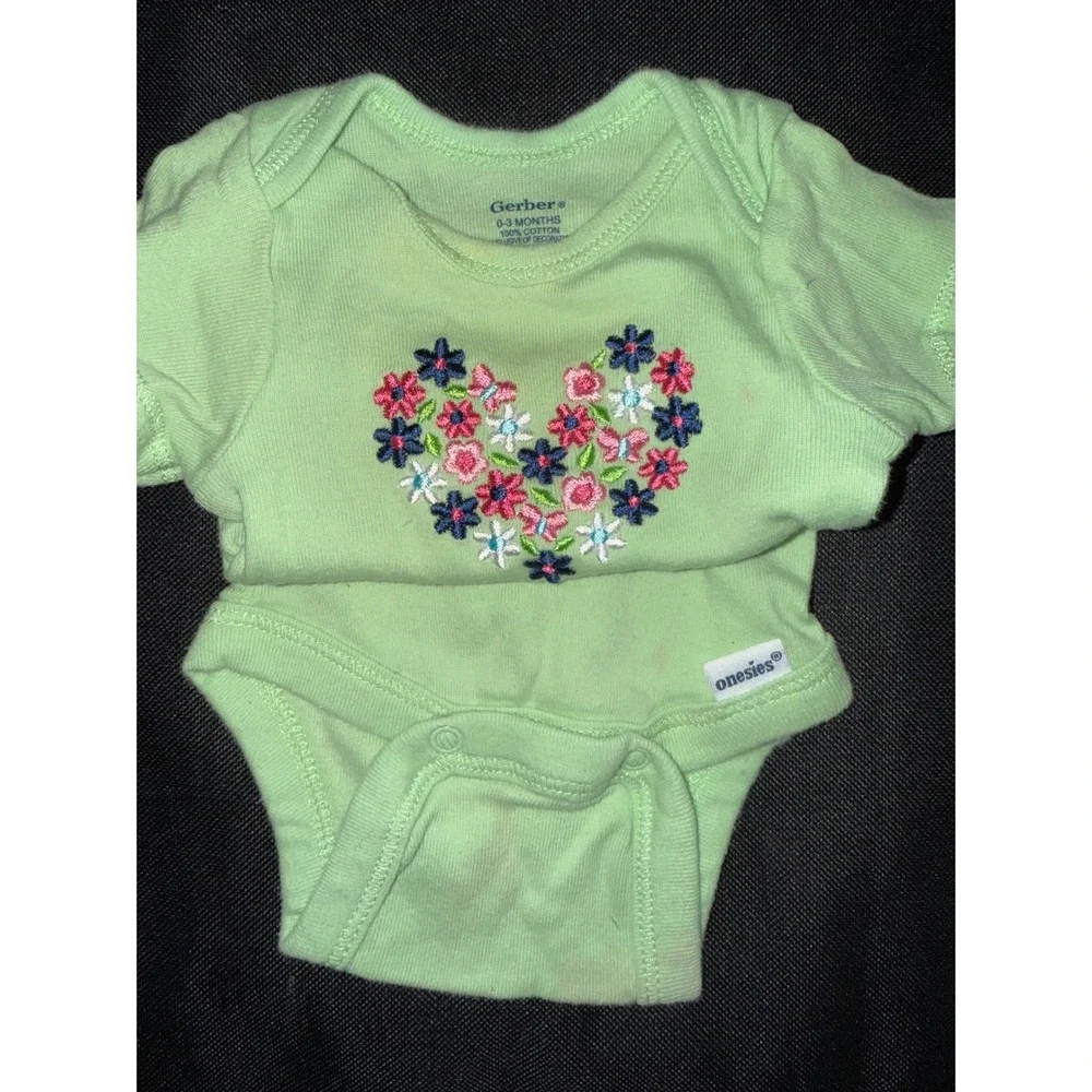 Baby Girl Clothes Bundle 0-3M Old Navy Gerber Childrens Place Sleeper Bodysuits